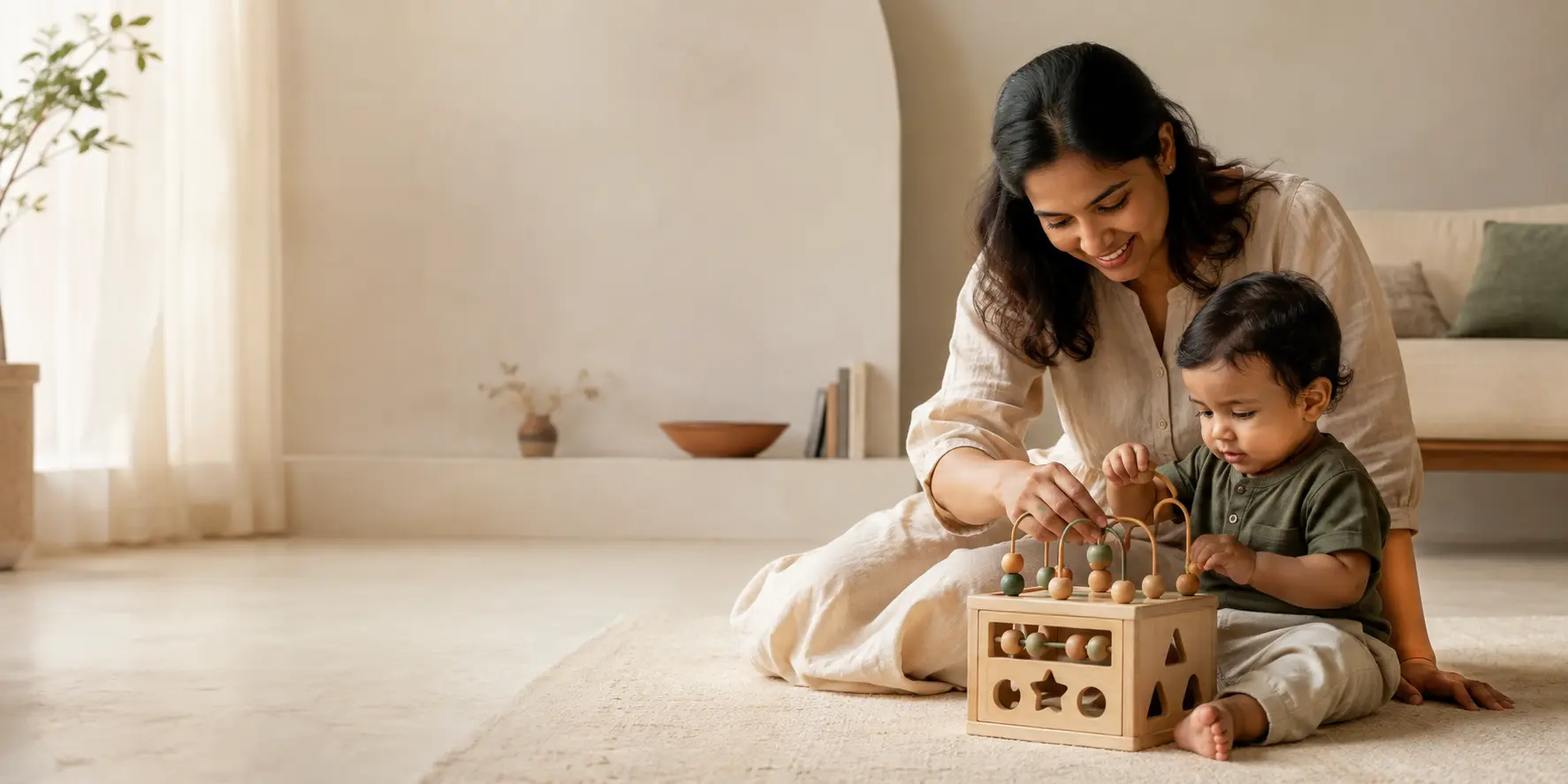 Soft Discovery Set in a calm play setting